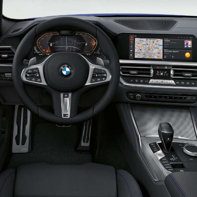 Tapiţeria BMW Seria 4 Coupé, G22, 2020, cu pachet M Sport Tapiţeria din piele exclusivistă a BMW Seria 4 Coupé, G22, 2020, cu pachet M Sport