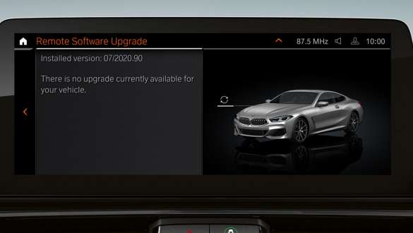 Remote Software Upgrade, BMW Seria 8 Coupé, Control Display