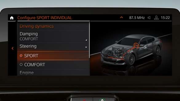 Direcţie activă integrală, BMW Seria 8 Gran Coupé, Control Display