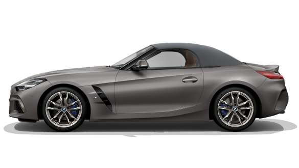 BMW Z4 M40i Roadster cu softtop-ul închis Pachet M Aerodynamics BMW Z4 M40i Roadster, BMW Individual Gri Frozen