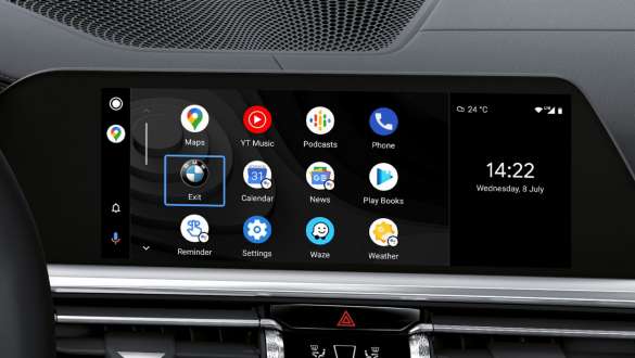 Sistemul de integrare pentru smartphone pentru modelele BMW M Seria 3 Sedan Imagine din interiorul BMW M Seria 3 Sedan G80 G20, cu Sistemul de integrare pentru smartphone pe Control Display