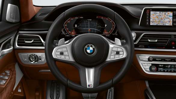 Volan M îmbrăcat în piele BMW M760Li xDrive Sedan, BMW Seria 7 M Performance, volan M îmbrăcat în piele