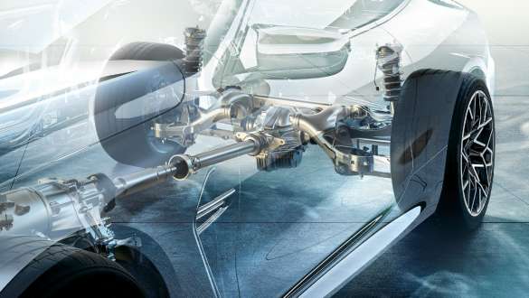 Suspensie M adaptivă. Imagine cu BMW M8 Competition Coupé, cu suspensie M adaptivă.