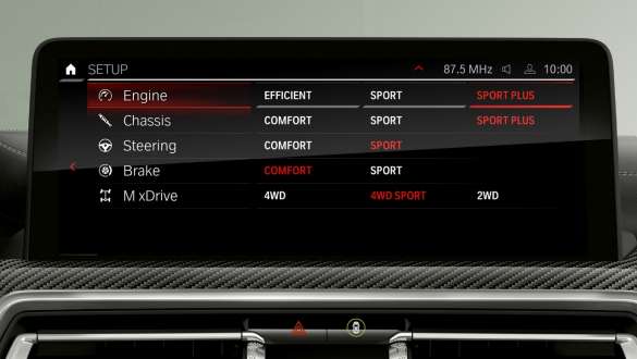 Setările M ale unui BMW X3 M Competition F97 LCI Facelift 2021 Setările M de pe Control Display ale unui BMW X3 M Competition F97 LCI Facelift 2021