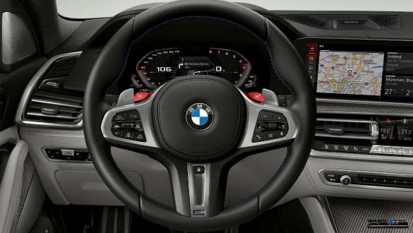BMW X5 M Competition cu M Servotronic Imagine din habitaclul BMW X5 M Competition, F95, 2020, cu M Servotronic