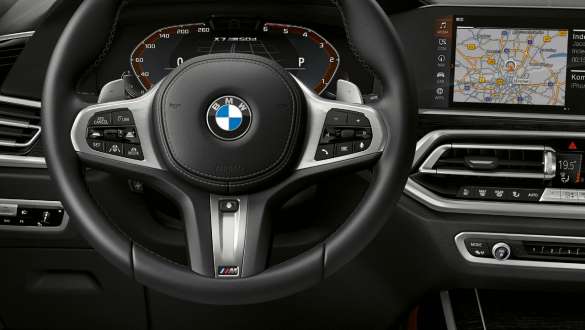 Imagine cu transmisia Steptronic Sport a modelelor BMW X7 M Imagine din habitaclul modelelor BMW X7 M cu transmisia Steptronic Sport, G07