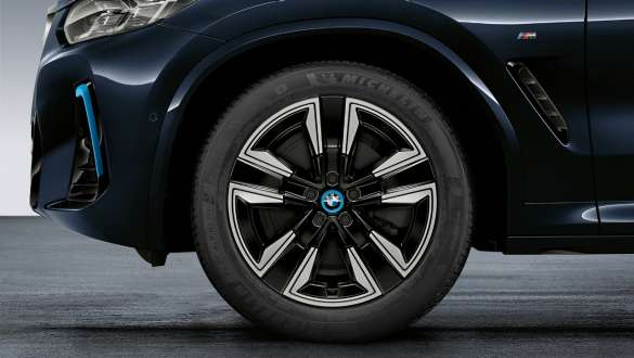 Jante BMW iX3 G08 2021 din aliaj uşor Double-spoke de 19” BMW, tip 842, bicolore