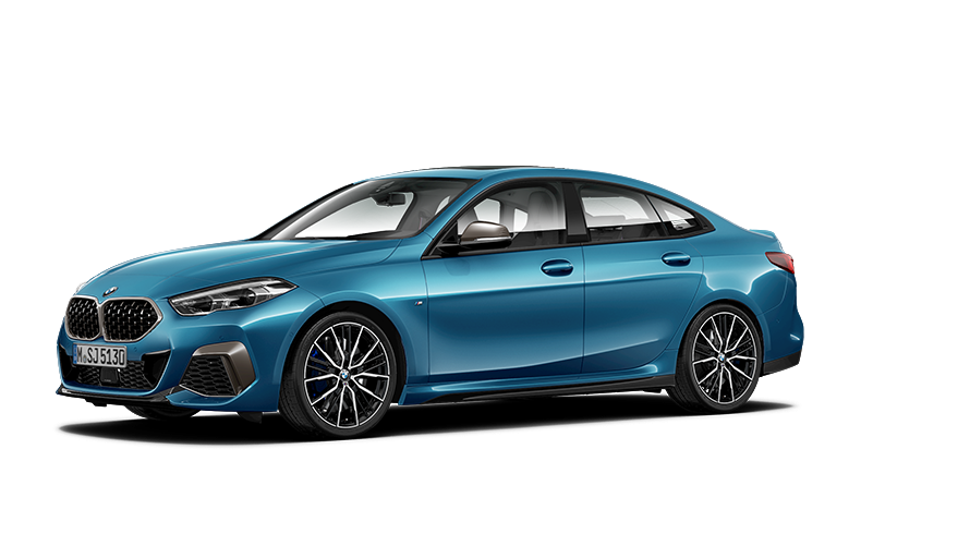 BMW Seria 2, imagine cu trei sferturi din partea laterală a BMW Seria 2 Gran Coupé F44 BMW Seria 2, imagine cu trei sferturi din partea laterală a BMW Seria 2 Gran Coupé F44