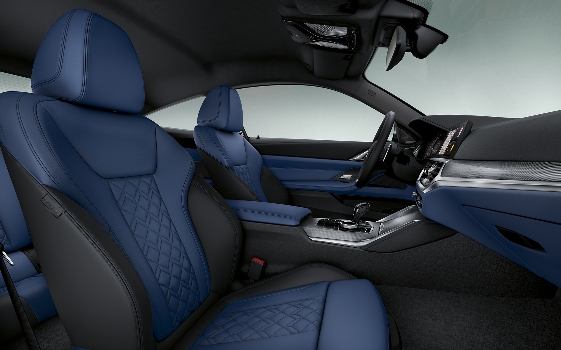 Ornamente BMW Individual din piele Merino cu conţinut extins | BMW Seria 4 Coupé Individual, G22, 2020 în Albastru Fjord/Negru Ornamente BMW Individual din piele Merino cu conţinut extins | BMW Seria 4 Coupé Individual, G22, 2020 în Albastru Fjord/Negru