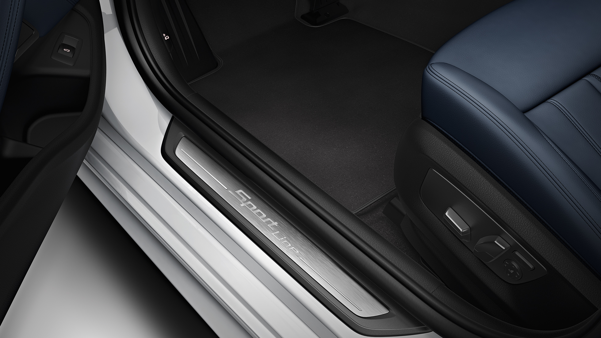 Interiorul BMW Seria 5 Sedan, Sport Line Imagine cu interiorul BMW 540i Sedan, G30, Sport Line, în Alb Alpine metalizat