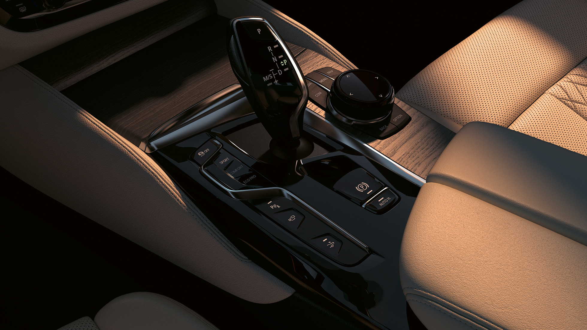 Elementele de control ale BMW Seria 6 Gran Turismo, G32, 2020 Imagine cu elementele de control ale BMW 640i xDrive Gran Turismo, G32, 2020
