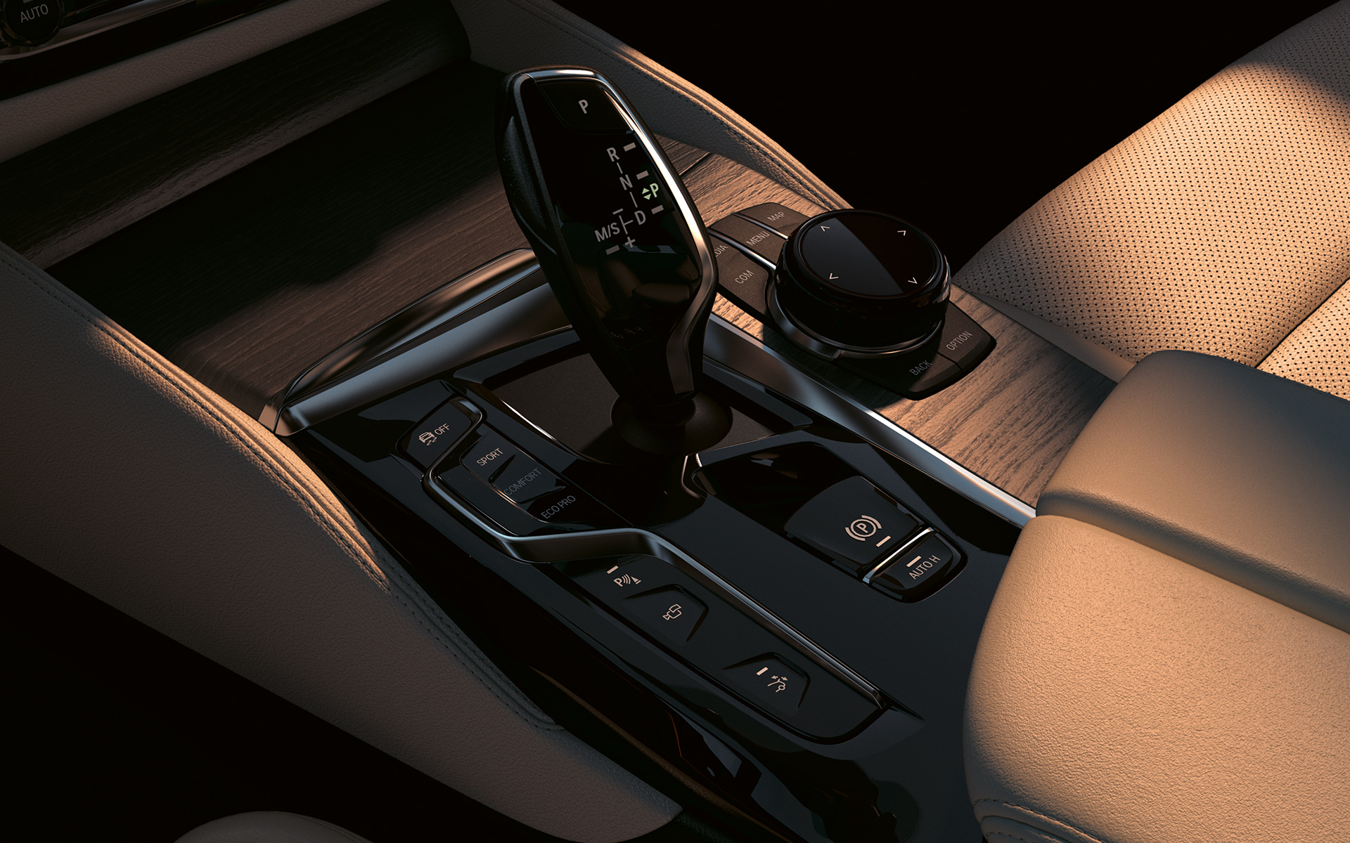 Imagine cu elementele de control ale BMW Seria 6 Gran Turismo 640i xDrive, G32, 2020