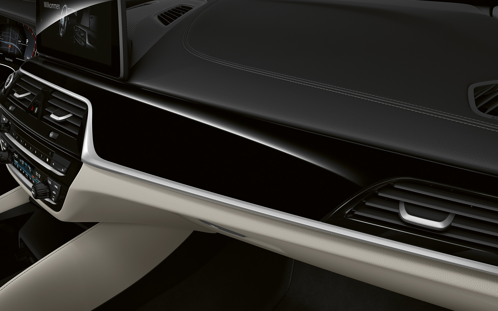 Ornamente interioare BMW Individual în negru piano pentru habitaclul BMW Seria 6 Gran Turismo G32 2020