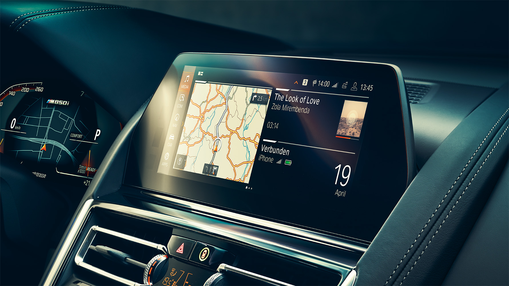 Habitaclul BMW Live „Professional” al BMW Seria 8 Coupé Interiorul BMW Seria 8 Coupé cu Control Display şi Habitaclu BMW Live „Professional”.