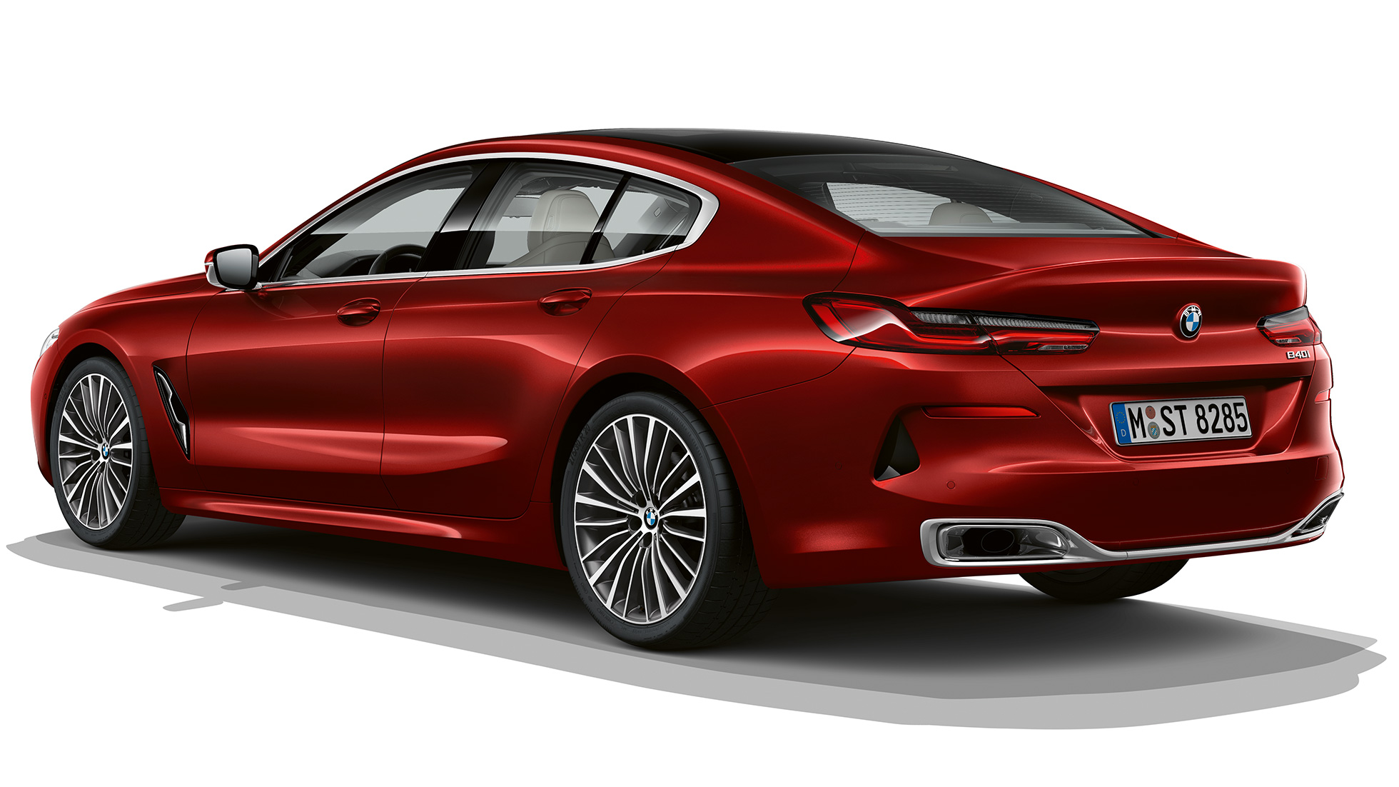 Imagine cu trei sferturi din partea spate a modelui de bază Imagine cu trei sferturi din partea spate a modelui de bază BMW Seria 8 Gran Coupé