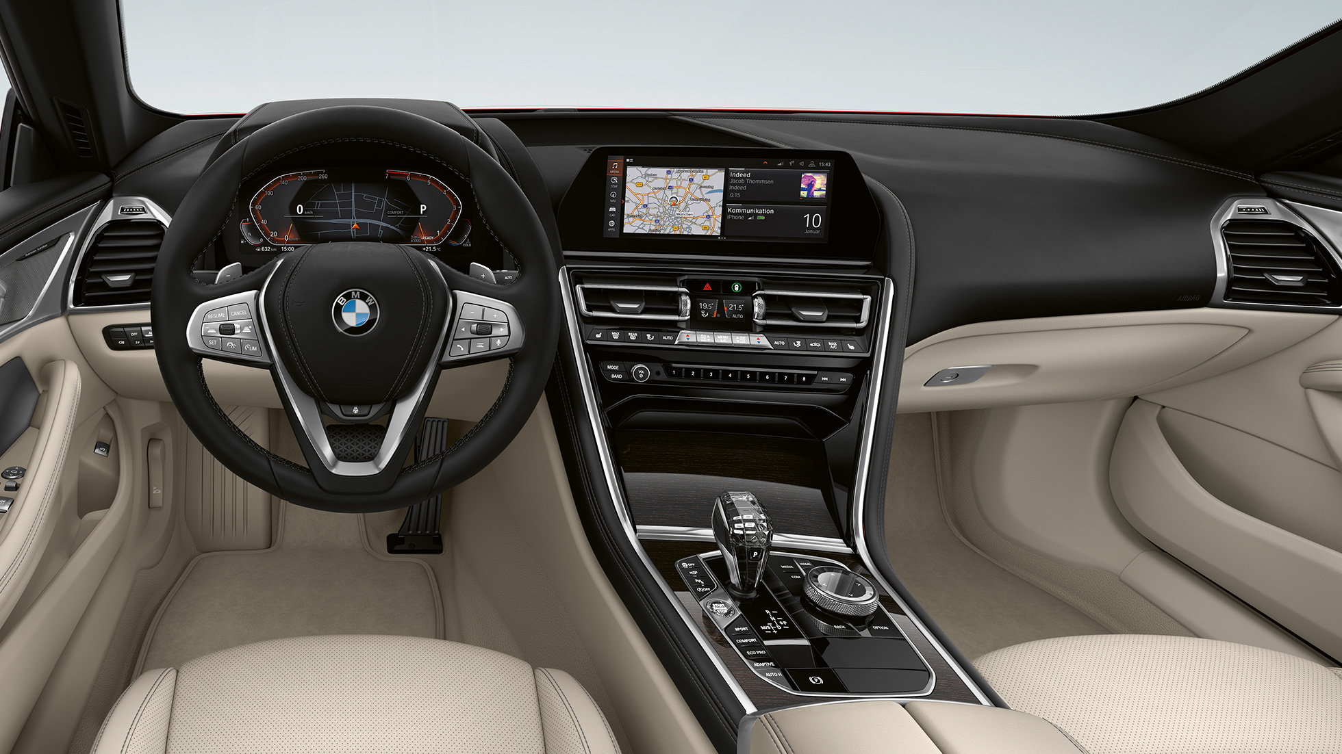 Habitaclul modelului de bază Imagine cu habitaclul modelului de bază BMW Seria 8 Gran Coupé