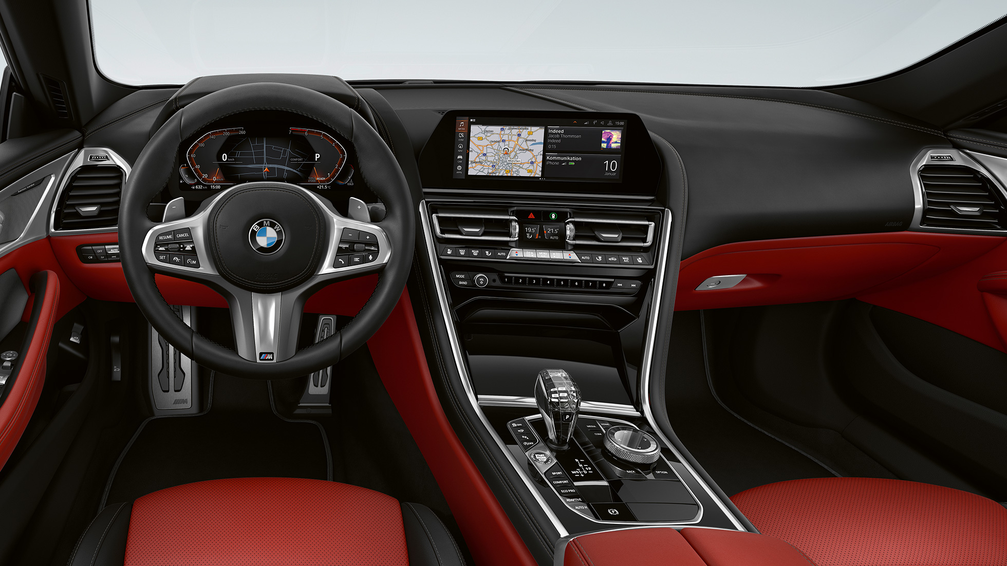 Habitaclul specific pachetului M Sport Imagine cu habitaclu specific pachetului M Sport al BMW Seria 8 Gran Coupé