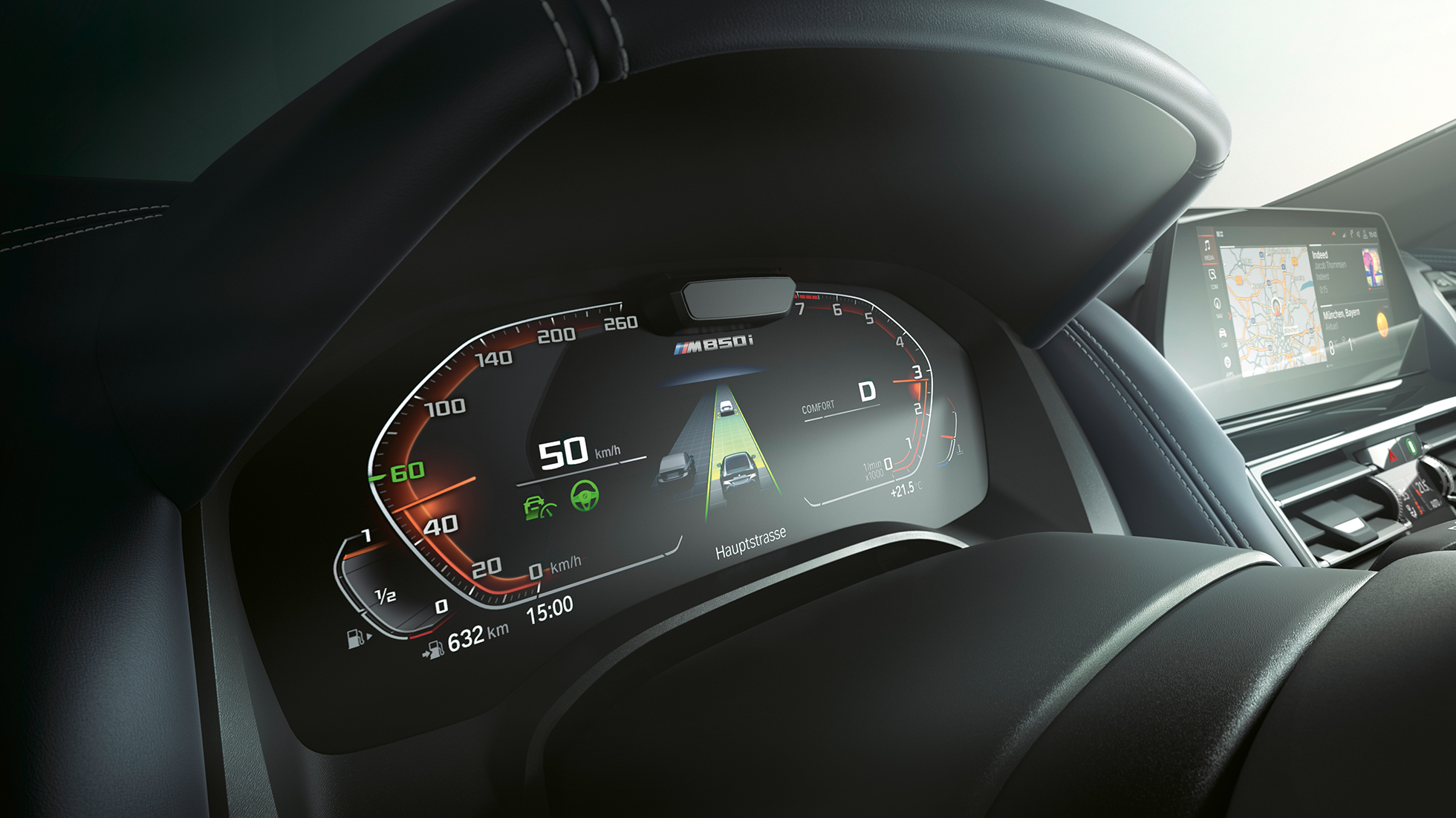 BMW Driving Assistant Professional Imagine cu BMW Seria 8 Gran Coupé cu BMW Driving Assistant Professional