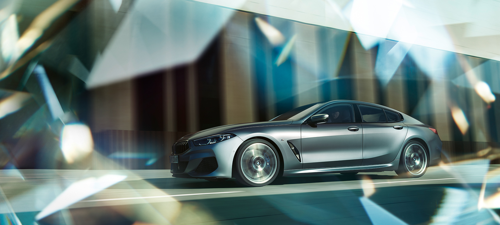BMW Seria 8 Gran Coupé care te inspiră Perspectivă laterală a BMW Seria 8 Gran Coupé care te inspiră, rulând