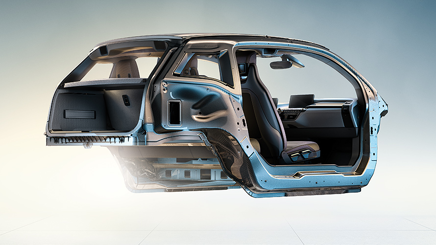 Construcţia uşoară a BMW i3 Caroseria inovatoare a BMW i3, construcţia uşoară din carbon