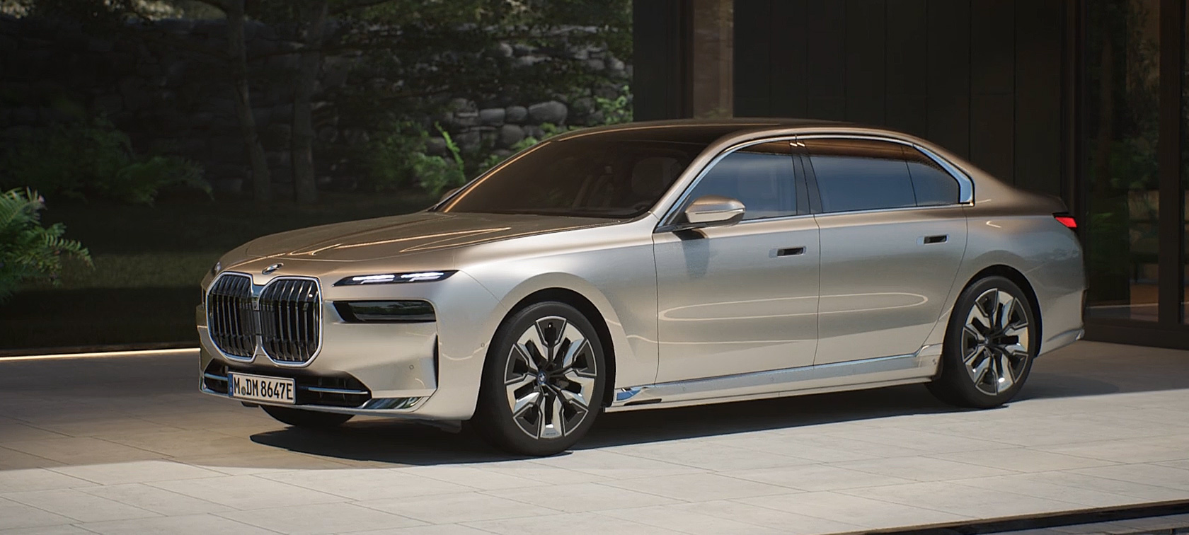Videoclip despre detaliile din exterior ale BMW i7 Sedan G70 BMW i7 Sedan G70 Gri Oxid BMW Individual, videoclip despre detaliile din exterior