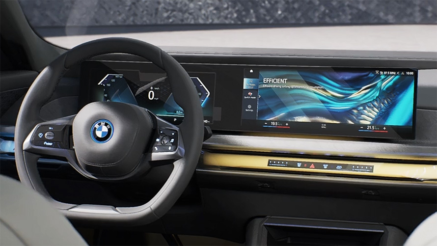 BMW i7 Sedan G70, video cu interiorul inteligent BMW i7 Sedan G70, videoclip despre interiorul inteligent