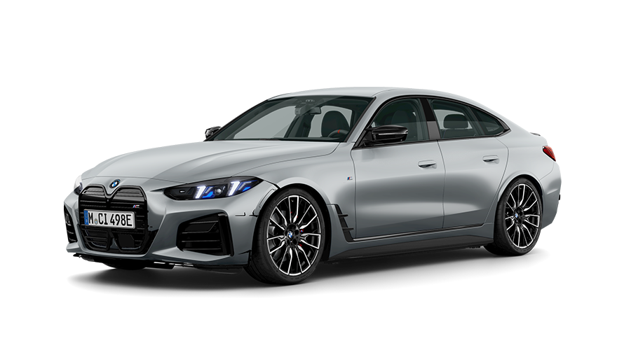 Exteriorul BMW i4 M50 xDrive Gran Coupé de culoare gri Frozen Pure Exteriorul BMW i4 M50 xDrive Gran Coupé de culoare gri Frozen Pure