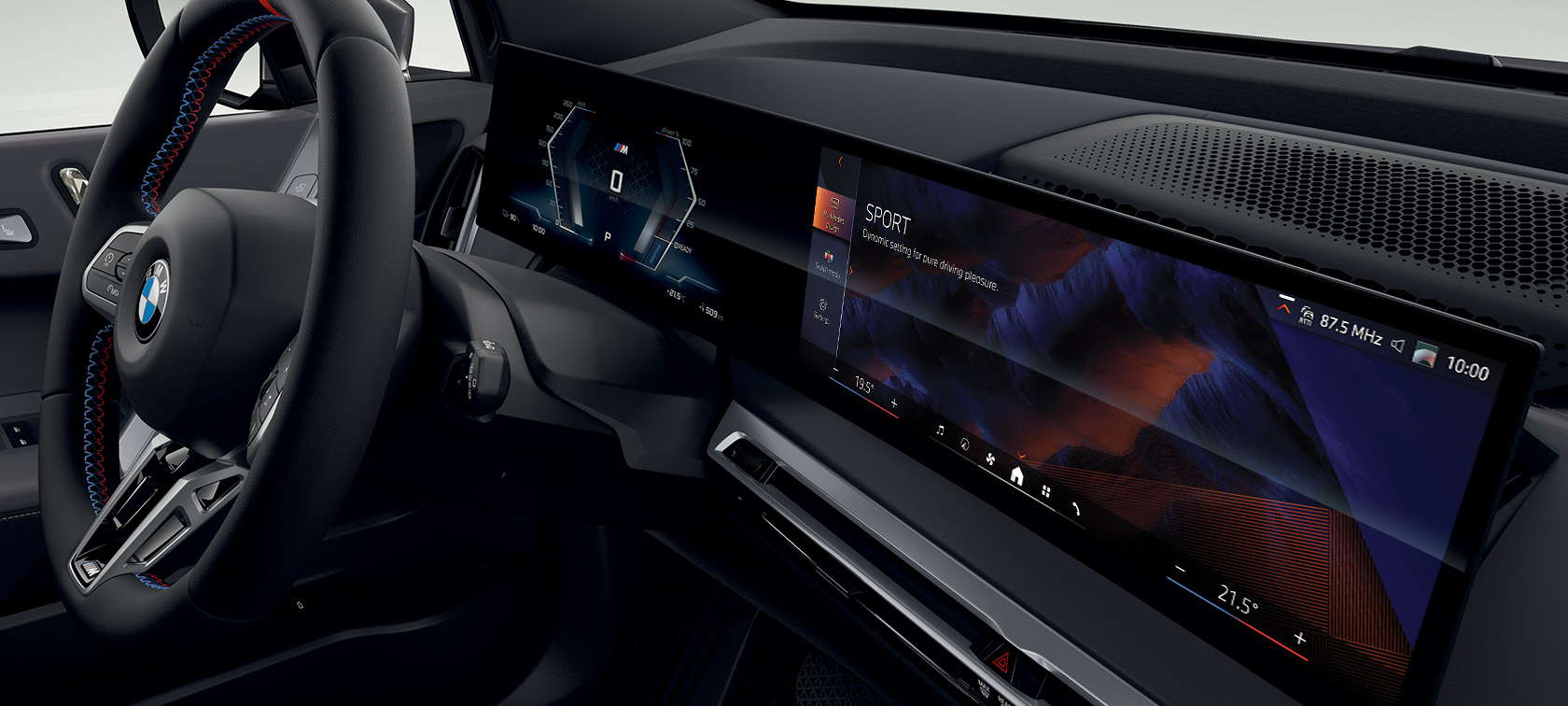 Afişaj curbat BMW, habitaclu BMW iDrive BMW iX M60 i20 2022, SUV electric, automobil electric BMW iX M60 i20 2022, SUV electric, automobil electric, habitaclul automobilului, afişaj curbat BMW, BMW iDrive