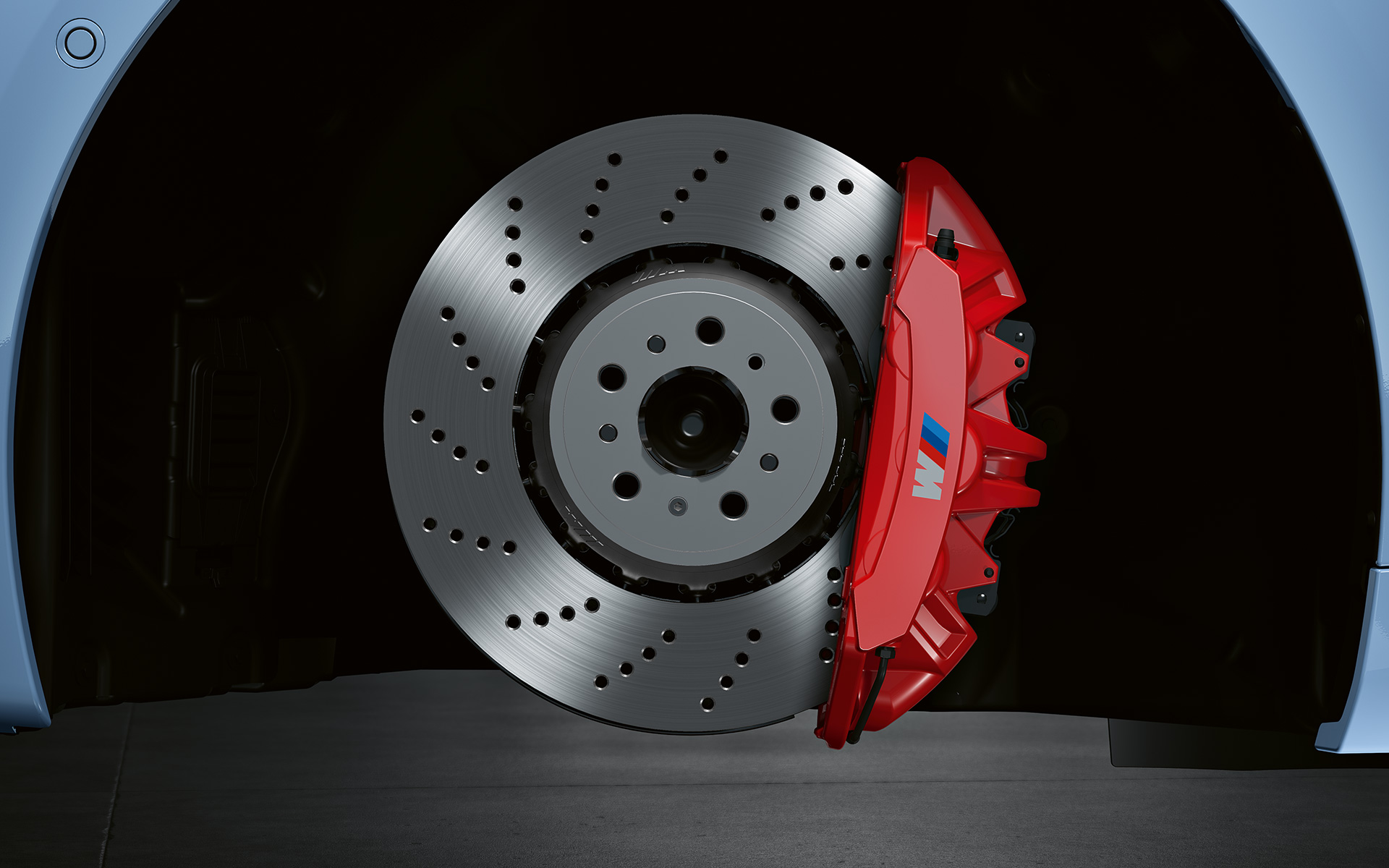 BMW M2, frâne M din material compozit, în roşu lucios Frânele M din material compozit, în roşu lucios ale BMW M2