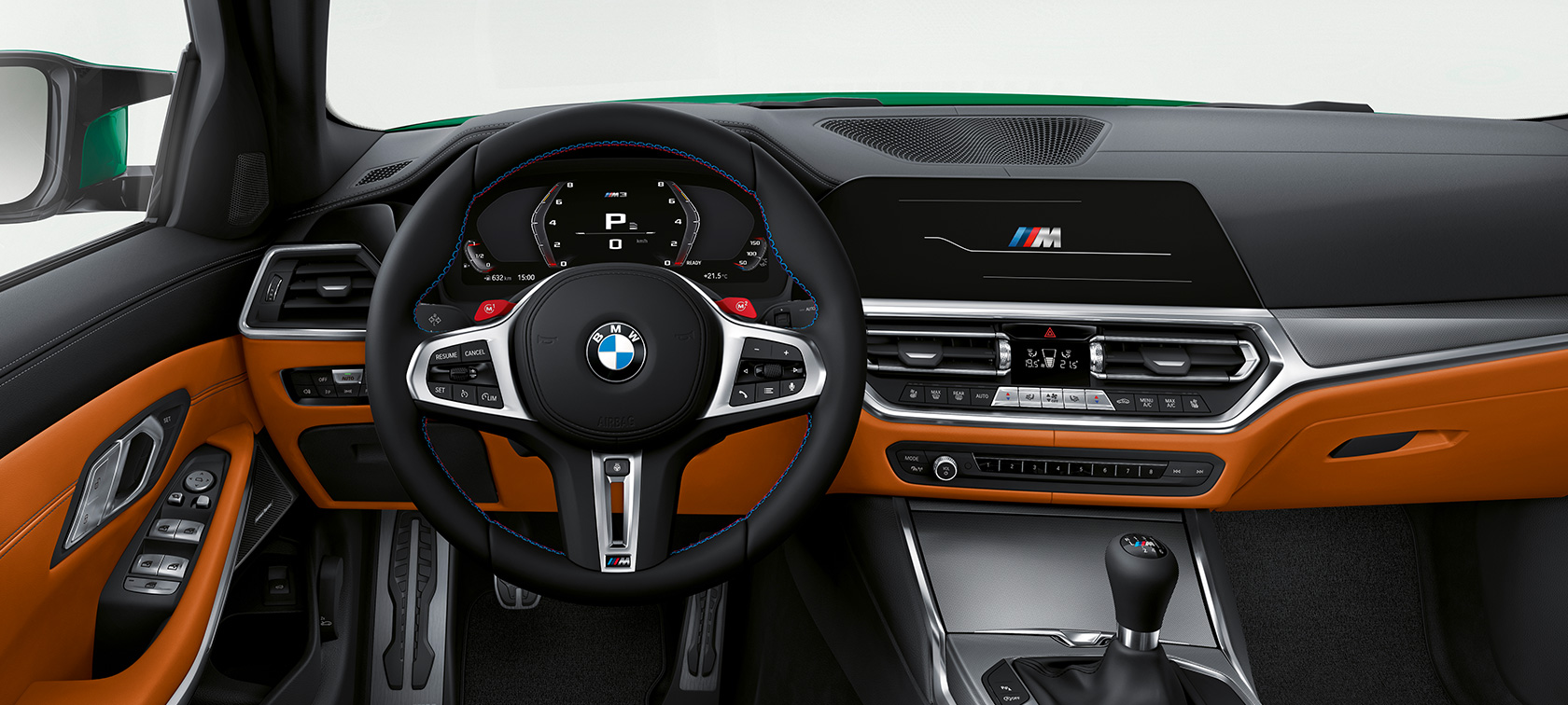 Habitaclul modelului BMW M3 Sedan G80 2020 Habitaclul interior al BMW M3 Sedan G80 2020