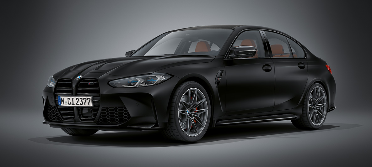Imagine din interior cu tapiţeria BMW Individual din piele Merino integrală în Albastru Fjord/Negru a BMW M3 Sedan G80 2020 Imagine din interior cu tapiţeria BMW Individual din piele Merino integrală în Albastru Fjord/Negru a BMW M3 Sedan G80 2020