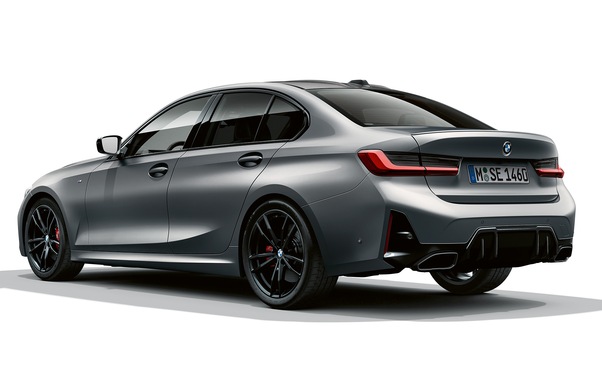 Spoiler M spate al BMW M340i xDrive Sedan Spoiler M spate al BMW M340i xDrive Sedan în BMW Individual Gri Frozen Pure