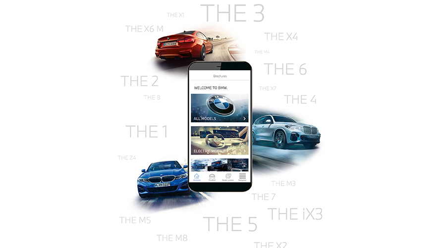 Aplicaţia BMW Brochure Aplicaţia BMW Brochure pe smartphone