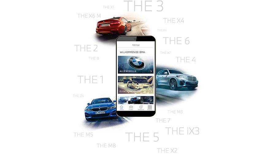 Aplicaţia BMW Brochure Aplicaţia BMW Brochure pe smartphone