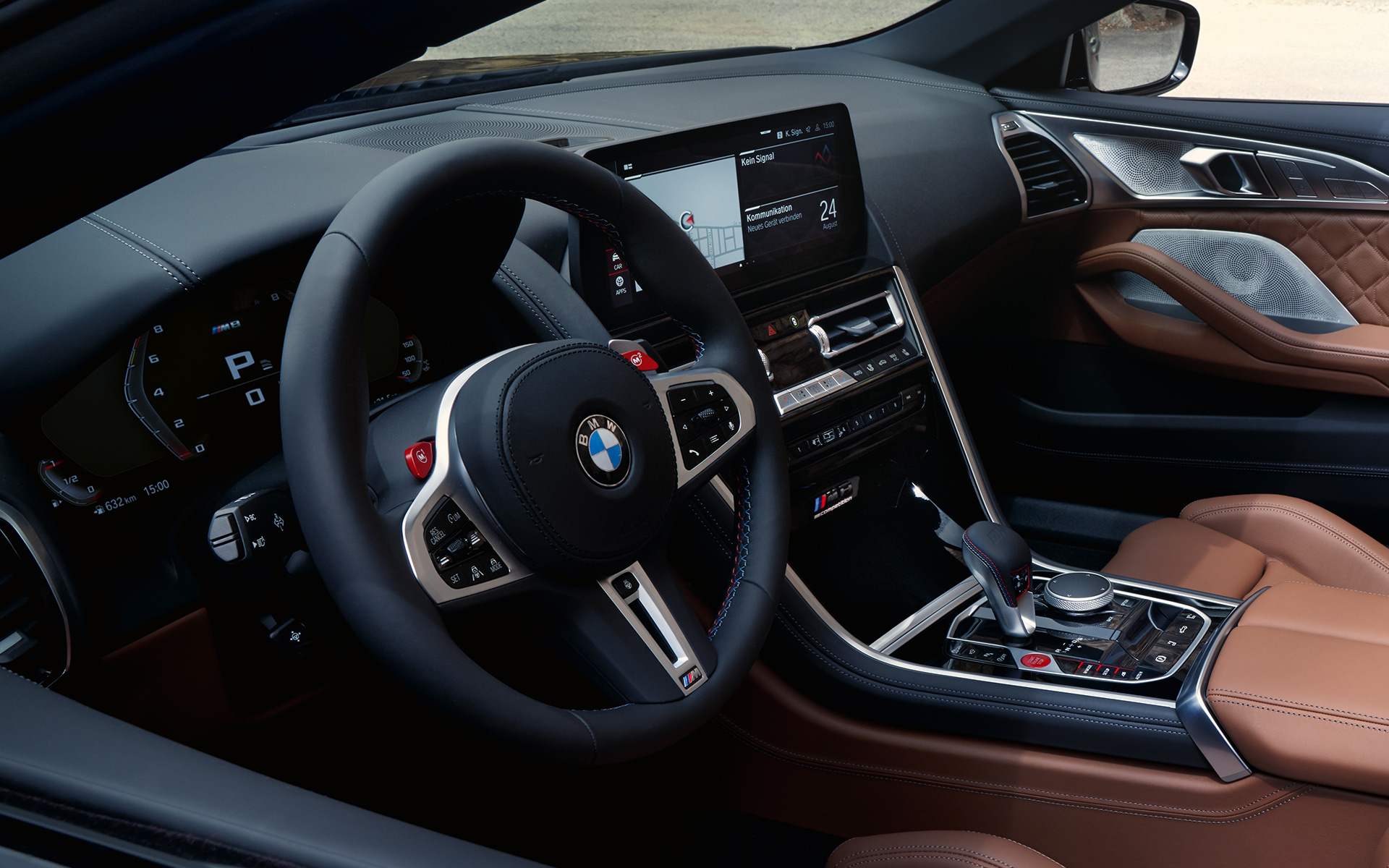 BMW M8 Competition Cabriolet, interior, habitaclu
