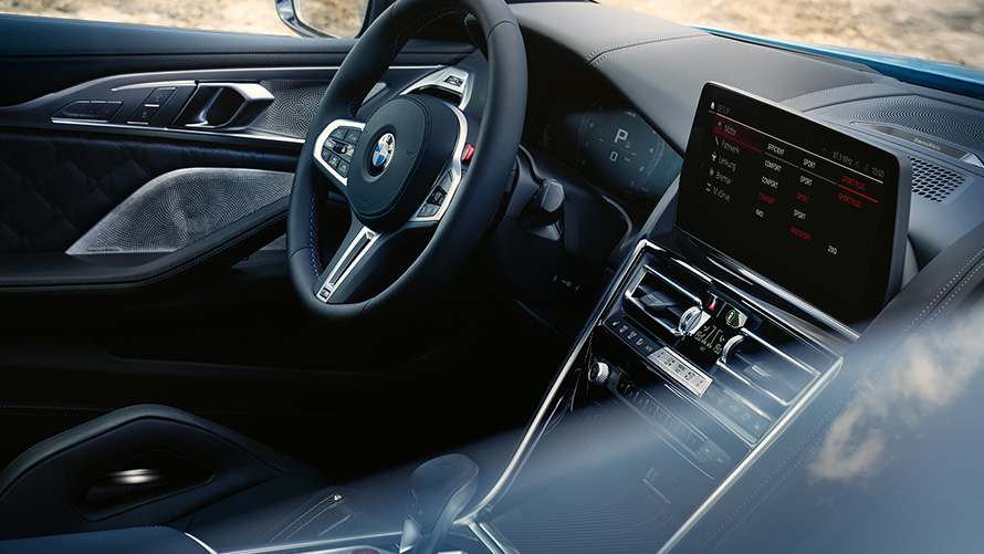 BMW M8 Competition Coupé, interior, Control Display