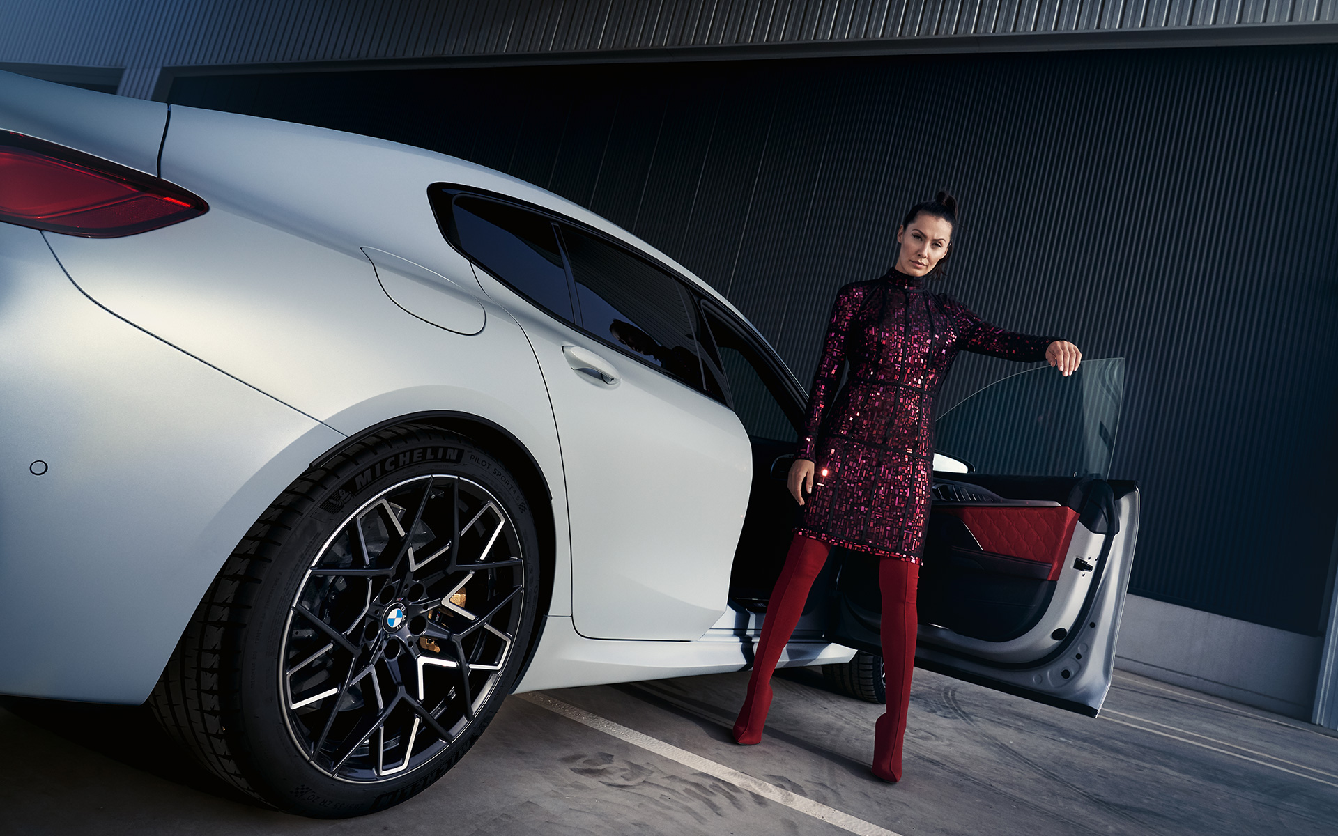 BMW M8 Competition Gran Coupé, BMW Individual Alb Frozen Brilliant