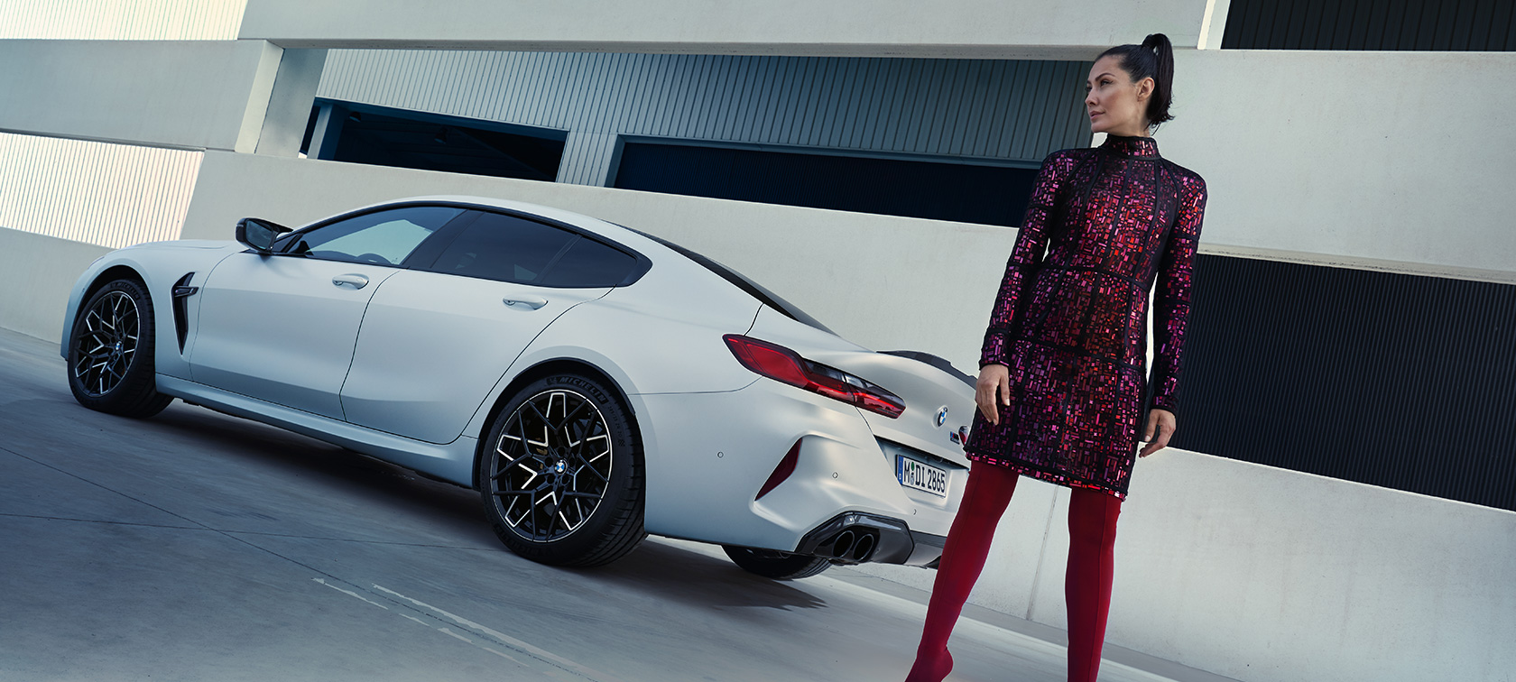 BMW M8 Competition Gran Coupé, BMW Individual Alb Frozen Brilliant