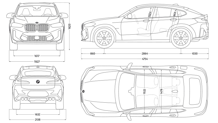 Imagine din partea laterală a unui BMW X4 M Competition F98 LCI Facelift 2021 staţionând Imagine din partea laterală a unui BMW X4 M Competition F98 LCI Facelift 2021 staţionând