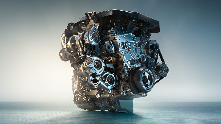 Motorul M TwinPower Turbo diesel al BMW X6 M50d Motorul M TwinPower Turbo diesel cu 6 cilindri în linie al BMW X6 M50d, G06 SUV