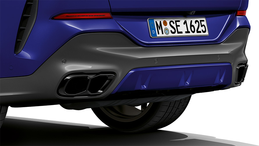 BMW X6 M60i xDrive, sistem de evacuare