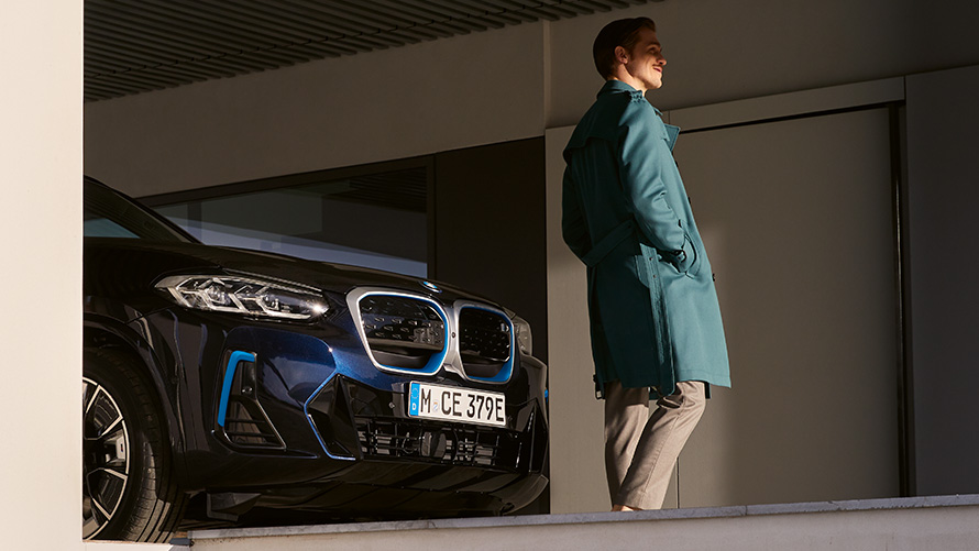 BMW iX3 G08 2021 Negru Carbon M imagine din partea frontală