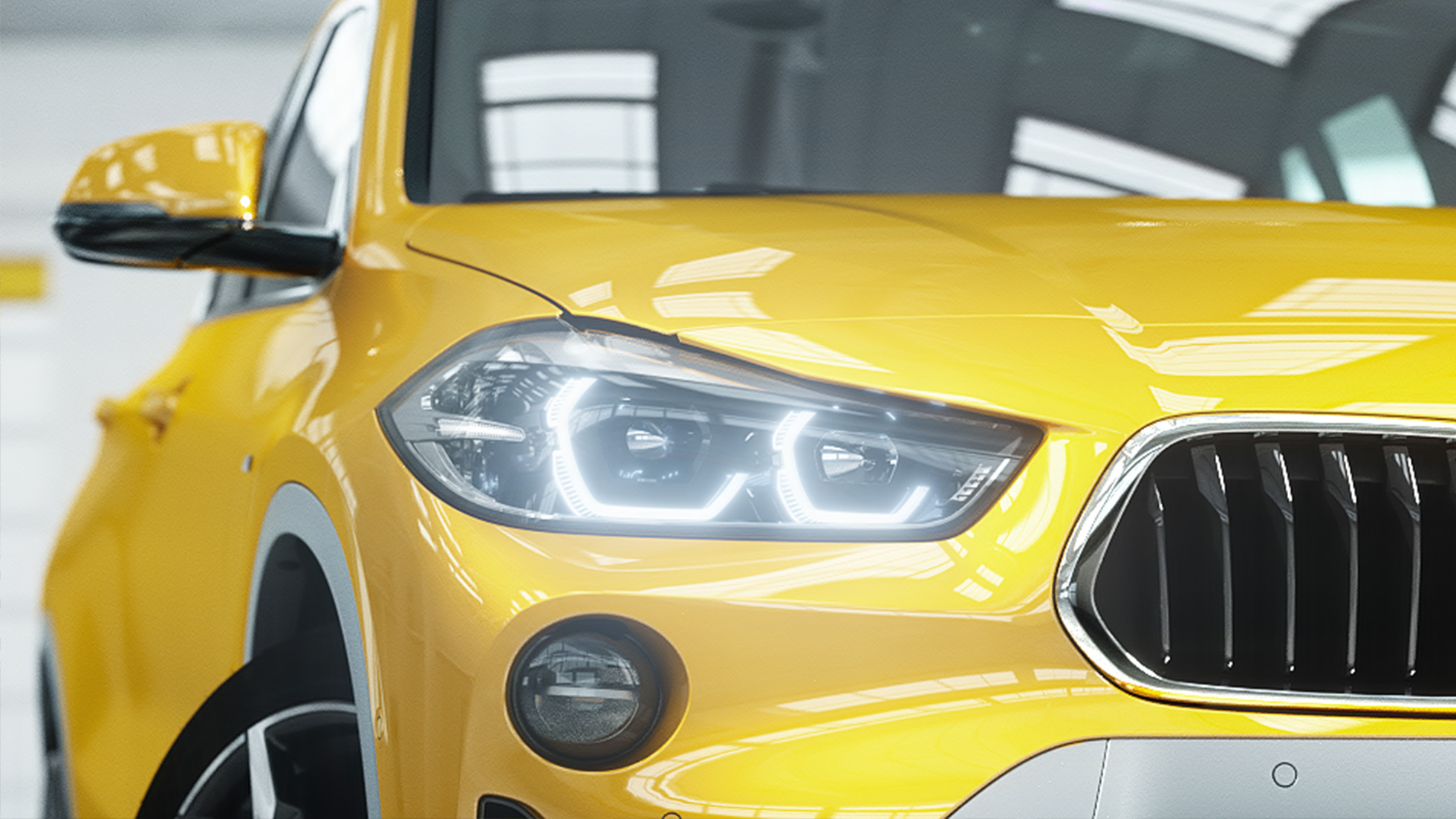Designul luminilor BMW X2, F39 Imagine cu designul luminilor BMW X2, F39, 2018, în Auriu Galvanic metalizat
