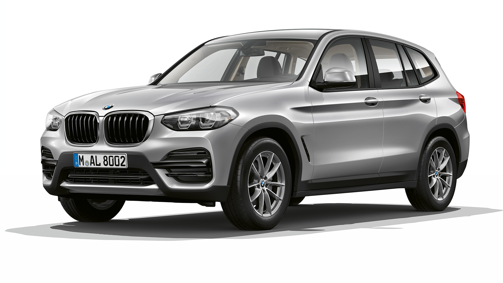 Imagine cu trei sferturi din partea frontală a BMW X3, Model de bază Imagine cu trei sferturi din partea frontală a BMW X3, Model de bază