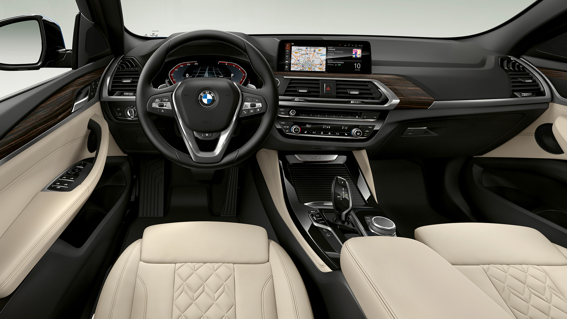 Habitaclul BMW X4, model xLine Imagine din interior cu habitaclul BMW X4 xDrive20d, model xLine, G02, 2018