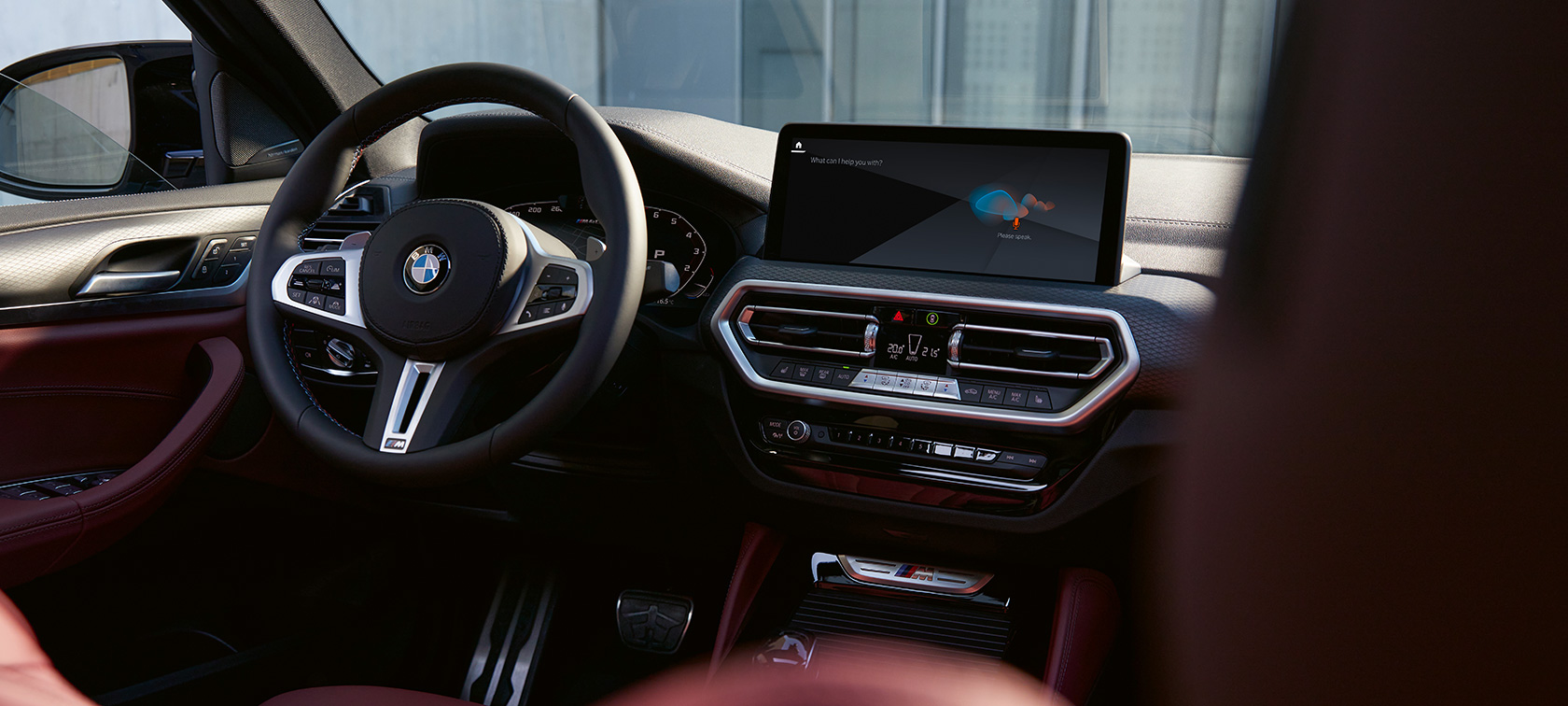 Imagine cu interiorul BMW X4 G02 2021 Roşu Tacora Imagine cu interiorul BMW X4 G02 2021 Roşu Tacora