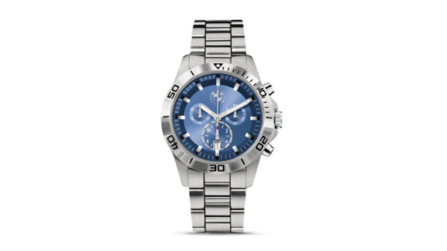 Această imagine arată ceasul BMW Sport Chrono albastru.