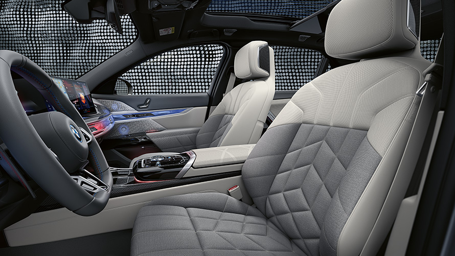 BMW Seria 7 scaune faţă în Alb Smoke/Gri Light BMW Seria 7 scaune faţă în Alb Smoke/Gri Light