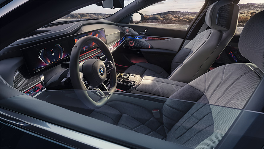 Combinaţie BMW Individual cu piele Merino/lână-caşmir cu elemente exclusiviste în Alb Smoke/Gri Light