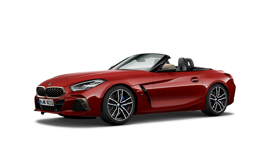 Imagine cu trei sferturi din partea laterală a BMW Z4 M40i Roadster G29 2018 Imagine cu trei sferturi din partea laterală a BMW Z4 M40i Roadster G29 2018